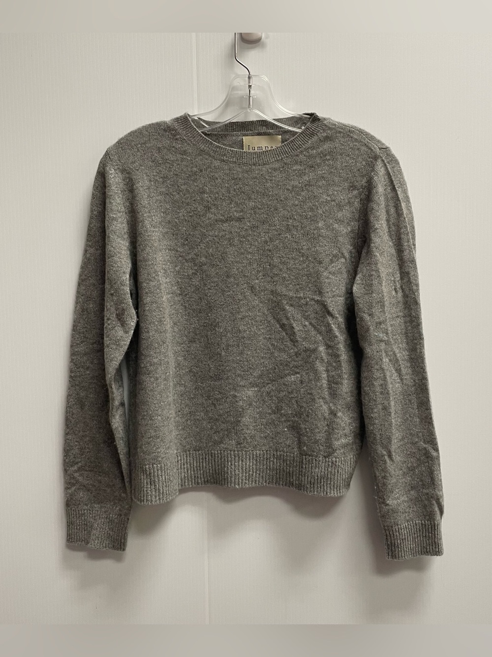 JUMPER 1234 CASHMERE GRAY CREWNECK SWEATER SZ 1
